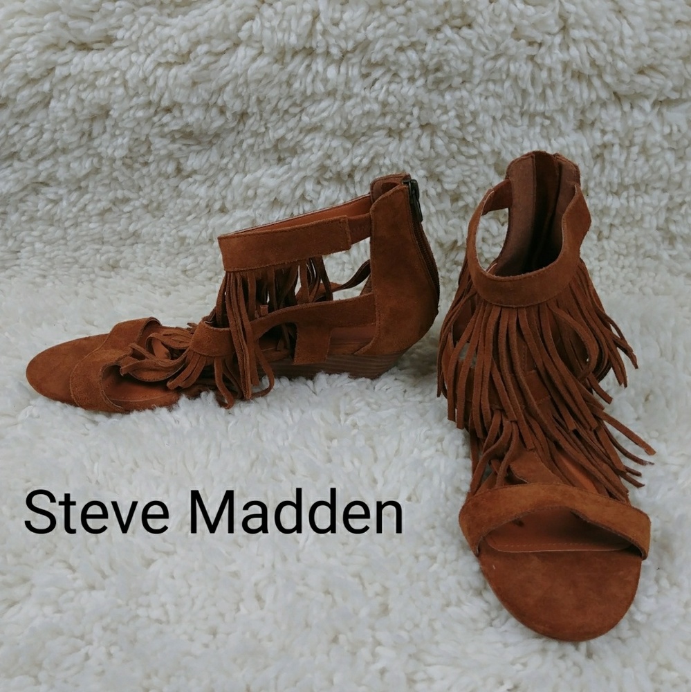 Steve Madden | Fringe Wedge Sandals